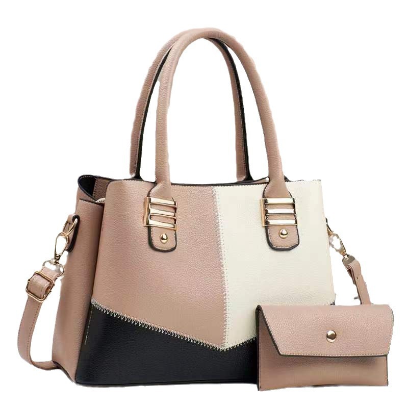 The new mother-and-child color-blocking trendy women's bag, cross-border handbag, versatile and elegant, large-capacity crossbody bag Item Picture