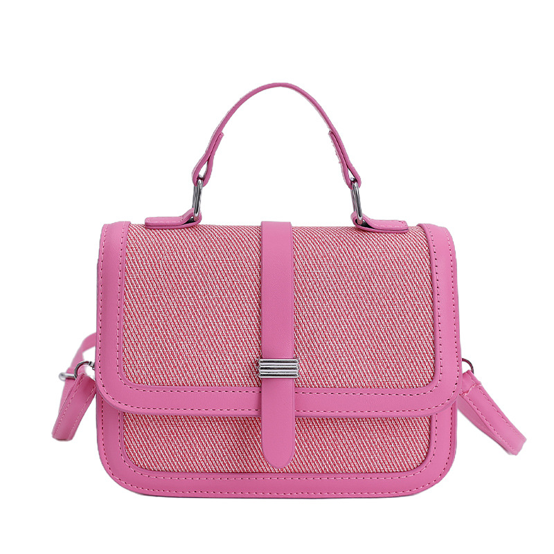 The new summer collection for 2025 features a fashionable and simple hand-held small square bag for women, a trendy color-blocking single-shoulder crossbody bag Item Picture