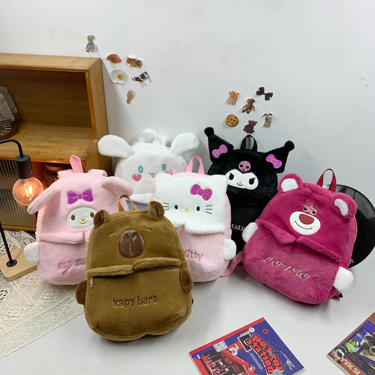 The new Capibara backpack is a cute girl, a large-capacity schoolbag for students, a daily storage bag, and a versatile and trendy bag full figure