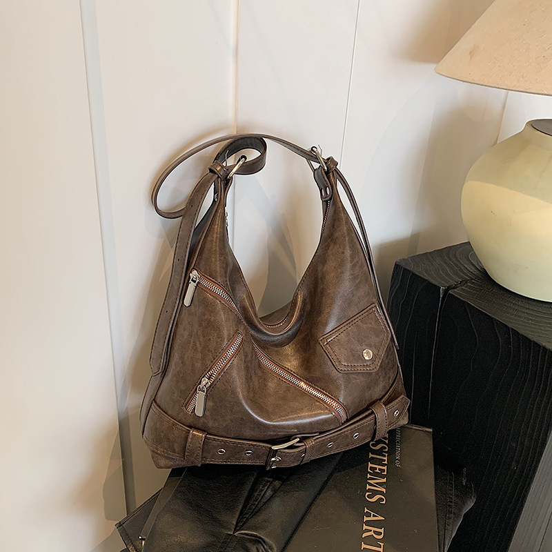 The high-end Maillard multi-functional crossbody bag for women in 2024, a popular single-shoulder bag with a large capacity tote bag Specification drawing