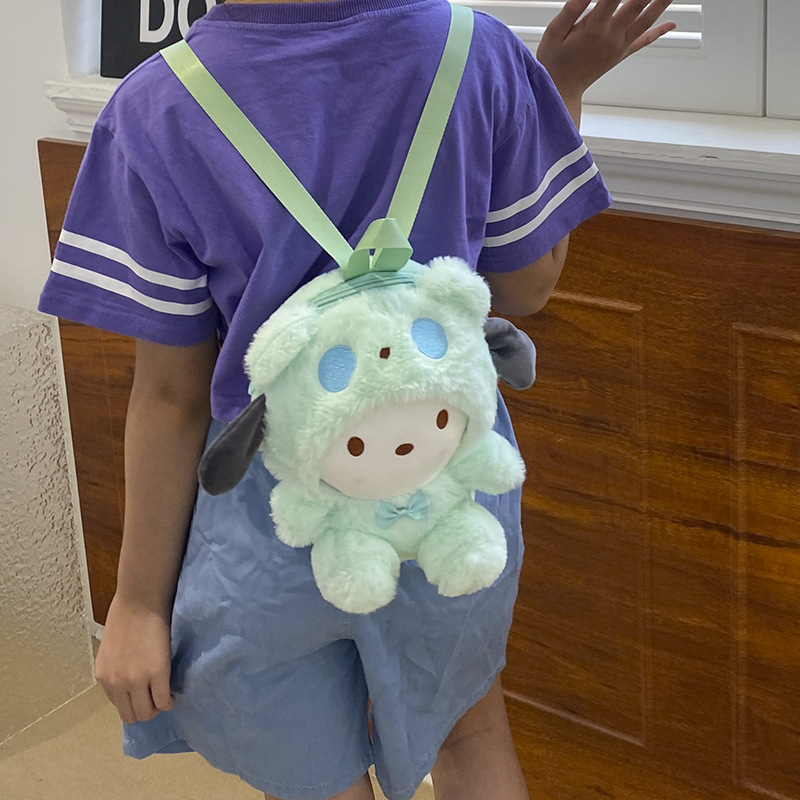 Cute cartoon Kuromi Melody doll bag, girlish double backpack, adult and children's backpack manufacturer wholesale Application Scenario