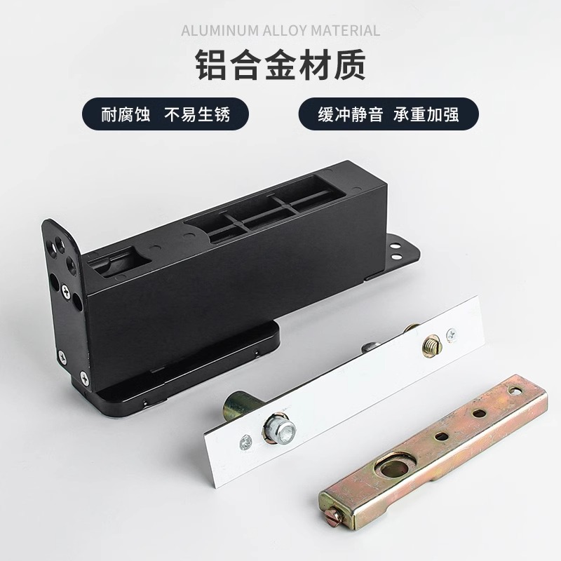 Wooden door floor spring, no need to dig pits, 90-degree positioning, frame door, no need to cut grooves, hidden buffer positioning wooden door floor spring Specification drawing