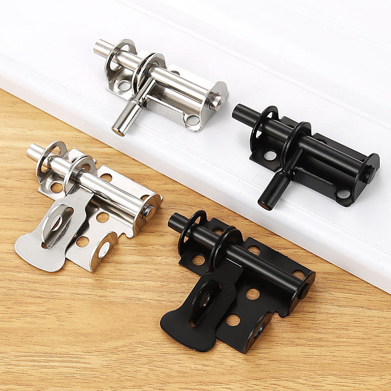 The door is a thickened 304 stainless steel latch with lock holes, a wooden door lock, a sliding door, and a stainless steel door bolt Application Scenario