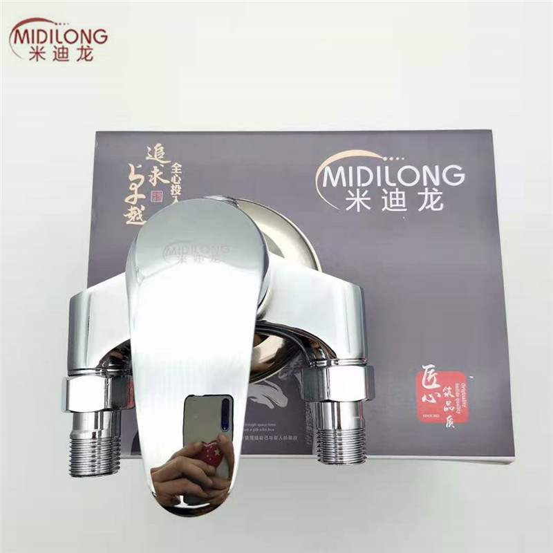 Zinc alloy exposed shower mixing valve, triangular shower shower faucet, bathroom shower faucet full figure