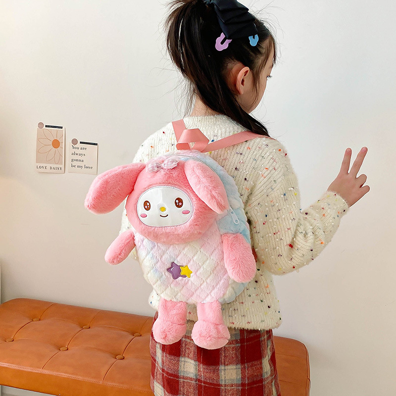 New 3D doll large backpack, Sanrio tie-dyed plush backpack, a gift for girls' hearts, factory direct sale Application Scenario