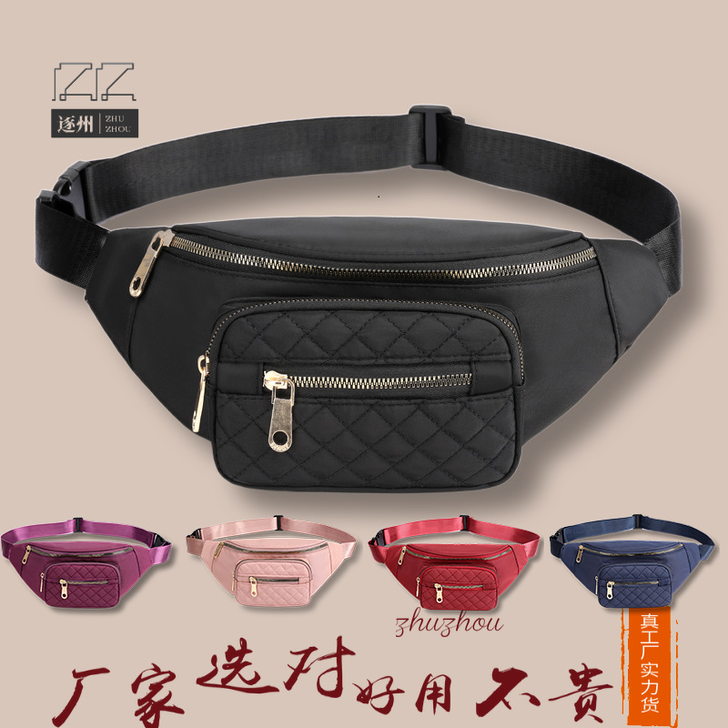 ladybags' new Korean-style embroidered waist bag, outdoor sports women's chest bag, single-shoulder multi-functional crossbody bag, is lightweight full figure