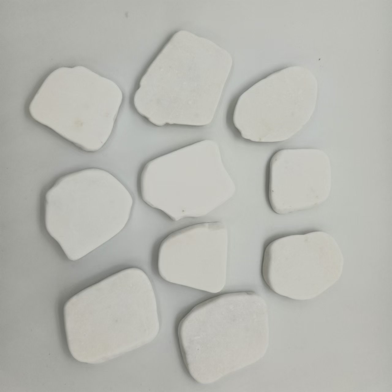 DIY creative painting stones, artificial slices of irregular white painting stones, flat stones Item Picture