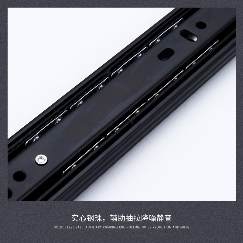 35mm wide three-section drawer slide rail 3508 black steel ball silent slide rail ball small track guide rail Application Scenario