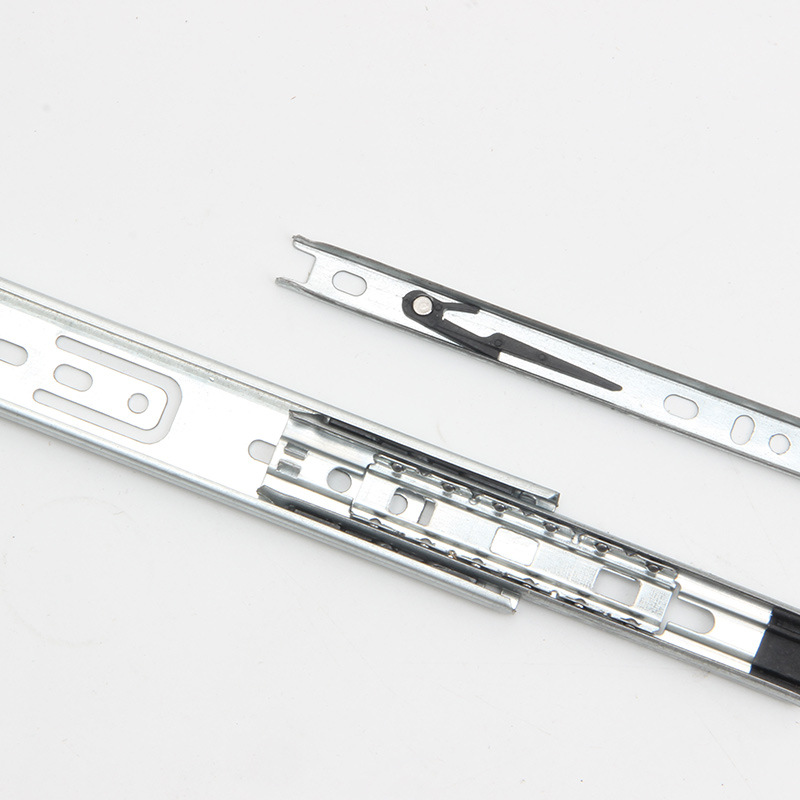 30mm wide three-section drawer slide rail, full-width steel ball, multi-specification side-mounted track wholesale, silent guide rail, detachable Item Picture
