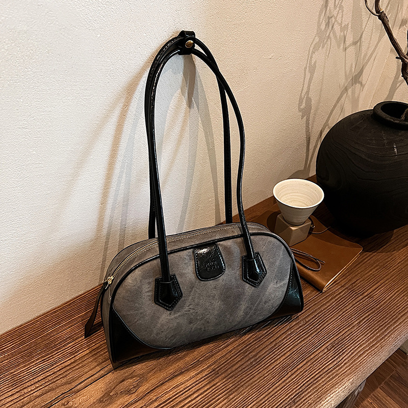 Fashionable and casual large-capacity bag 2024 new women's bag, Korean-style fashionable underarm bag, color-matched commuting single-shoulder bag details Picture