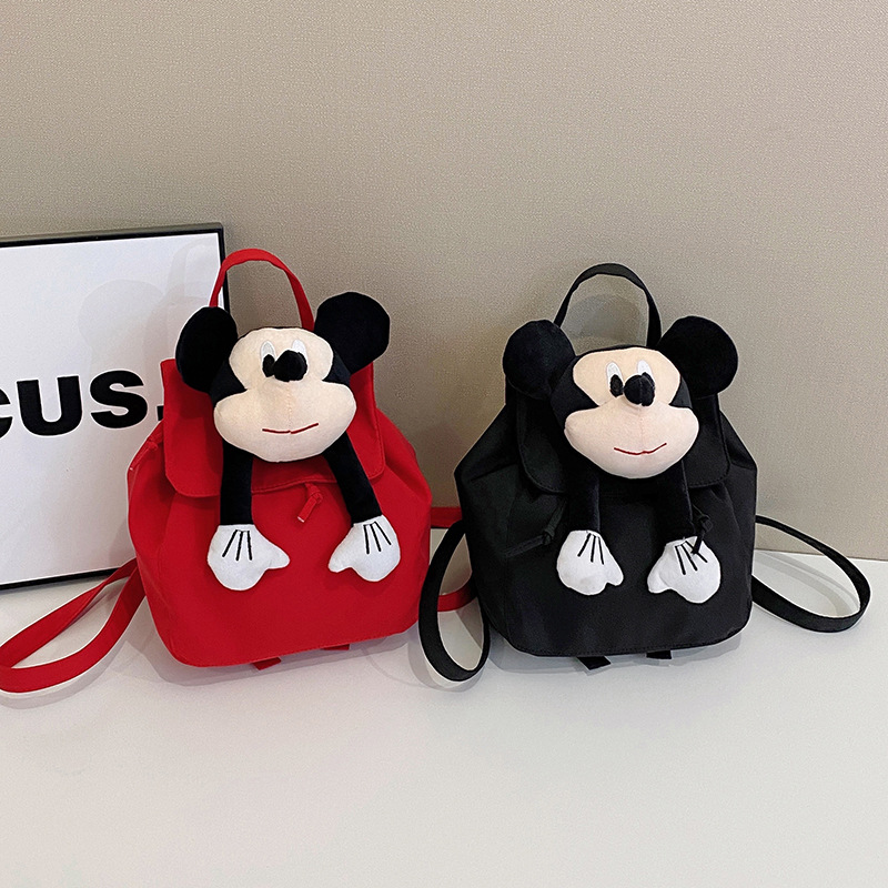 New casual ns cartoon Mickey large-capacity bucket bag for women 2024, canvas bag for college students details Picture