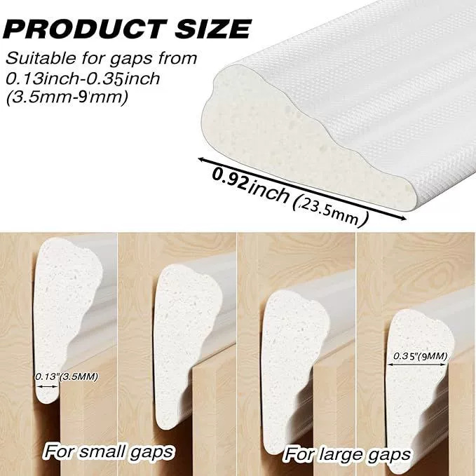 Cross-border wedge-shaped pu foam sealing strips, winter sliding window and door frame sound insulation self-adhesive grouting strips, drawer anti-collision strips Application Scenario