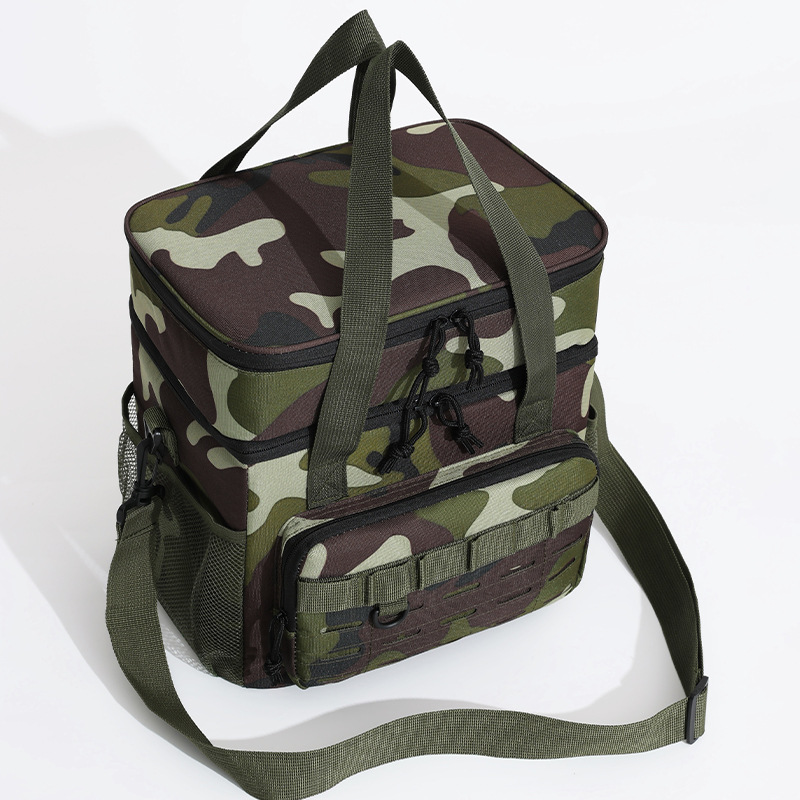 New War Path double-layer large-capacity ice pack, outdoor camouflage picnic bag, Oxford cloth insulated bag, waterproof insulated bag full figure