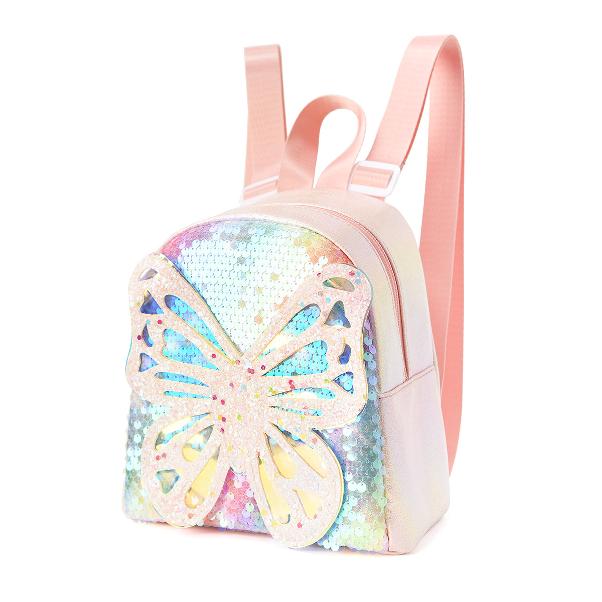 Cross-border best-selling Amazon classic backpack, cute butterfly fashion backpack, children's mini waterproof sequined schoolbag full figure