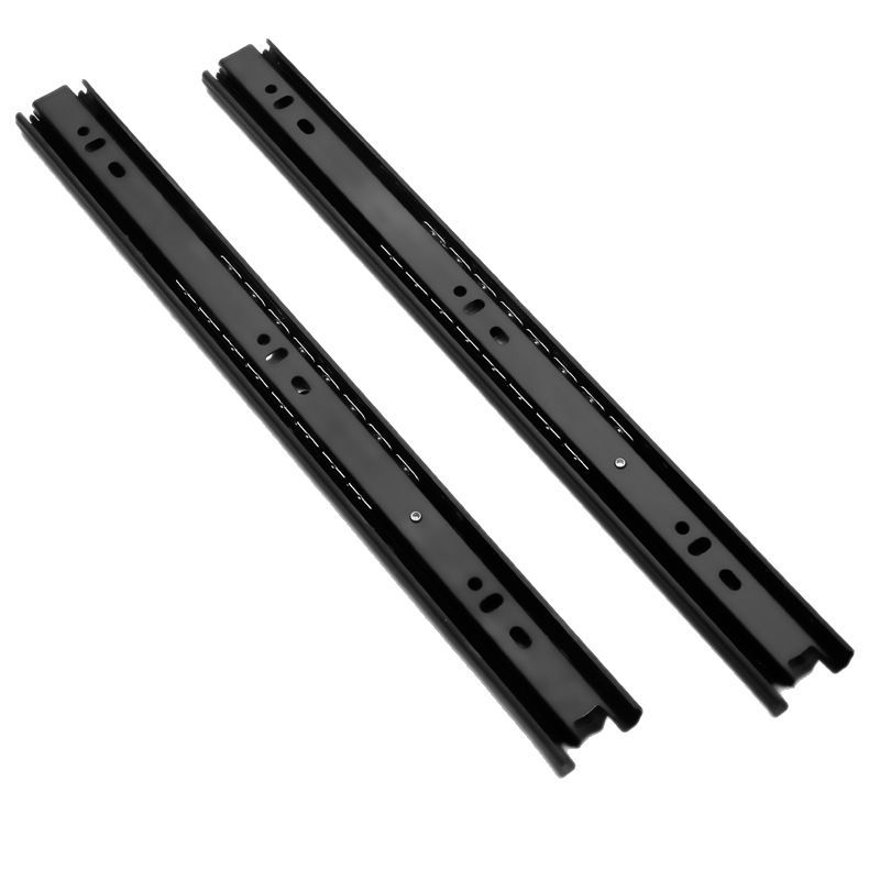 Three-section drawer track slide rail, 10-inch 35-wide guide rail slide, wardrobe keyboard guide rail, silent thickened household slide rail Item Picture