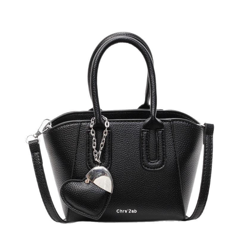 Lychee-patterned hand-held fashionable bucket bag for women, 2025 new retro single-shoulder bag, niche quality commuter crossbody bag for women Item Picture