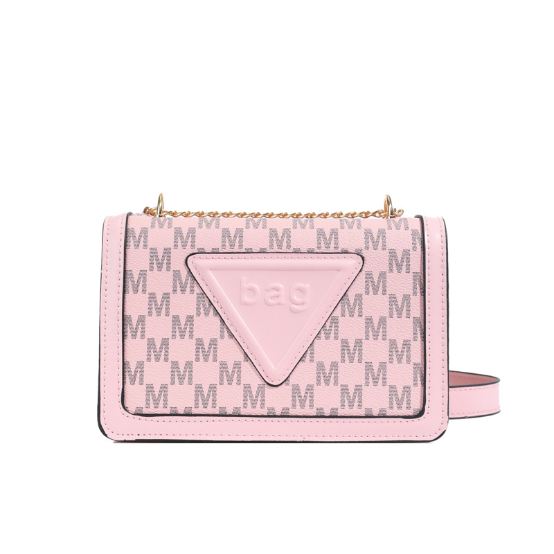 A trendy, fashionable, versatile and high-quality single-shoulder crossbody women's bag, a new cross-border commuting small square bag with letter prints Item Picture