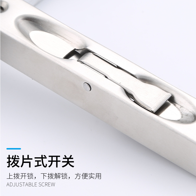 Box-shaped, box-type stainless steel concealed latch 456810 12-inch long 1-meter double-door fireproof door project with upper and lower floors Application Scenario