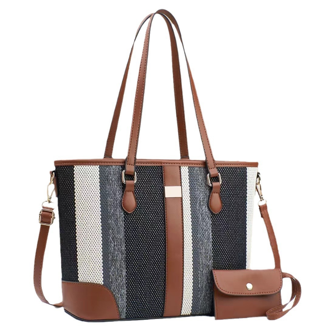 A large-capacity, retro and casual tote bag for women in 2024, a fashionable and versatile single-shoulder crossbody handbag Item Picture