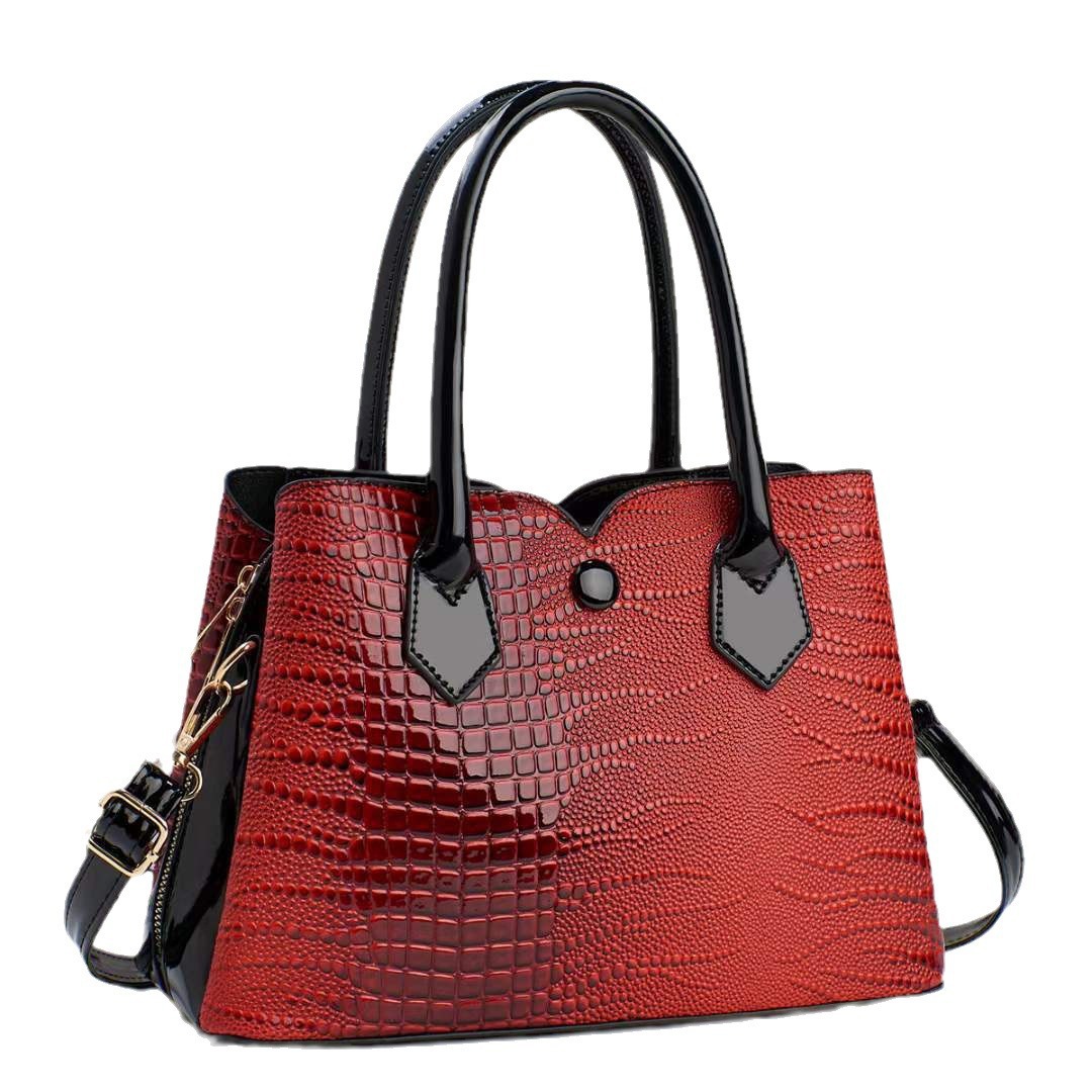 New octopus-patterned shiny leather handbag for women, multi-layered, large-capacity, fashionable, trendy and high-end single-shoulder crossbody bag Item Picture