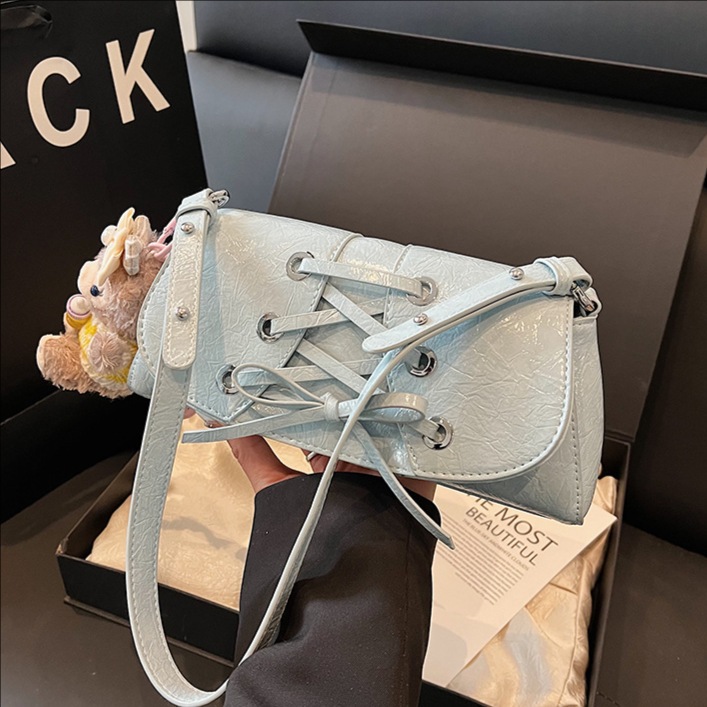 High-end quality and fashionable underarm bag for women, 2025 new Korean style Instagram trendy and versatile bow simple single-shoulder bag full figure