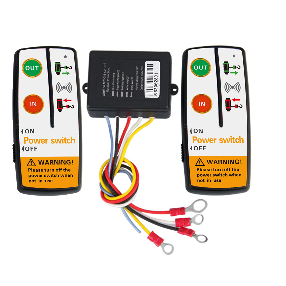 Wireless electric winch controller, anchor winch, boat accessories, anchor, wireless garage rolling shutter door Application Scenario
