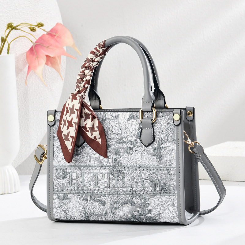 Commuter Tote bag for Women 2025 New style, high-end patterned embroidered handbag, single-shoulder crossbody bag Specification drawing