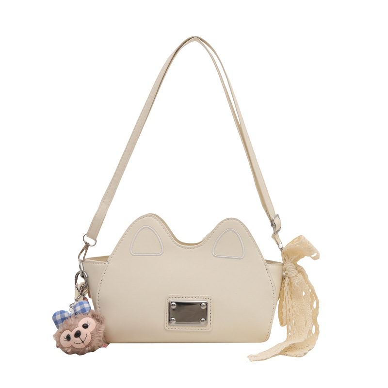 Niche fashion trend bag, women's personalized cat retro versatile single-shoulder bag, casual women's crossbody bag for shopping Item Picture