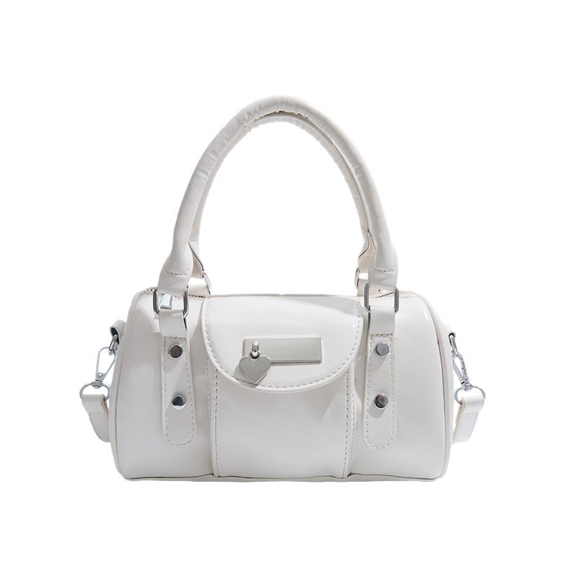 The new retro and fashionable single-shoulder underarm bag and casual crossbody bag from the niche soft leather hand-held Boston bag for women in 2025 Item Picture