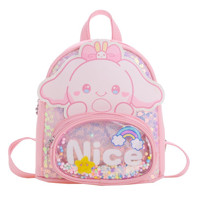 New children's backpack, cartoon pu small bag, cute girl kindergarten schoolbag, lightweight children's small backpack Item Picture