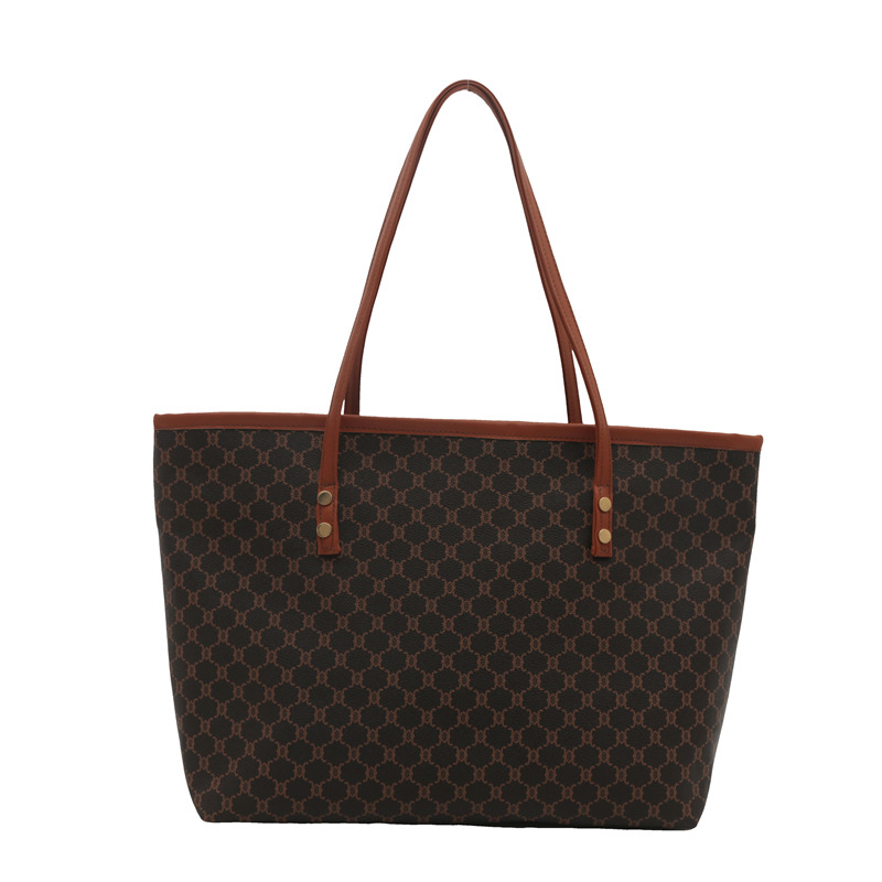 Retro large-capacity class bag for women, 2024 new trendy and fashionable niche tote bag, versatile shoulder bag Item Picture