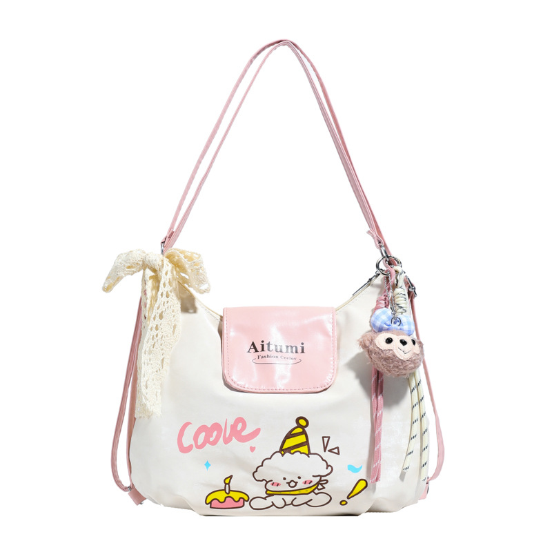 Cross-border Women's Bag 2025 Summer New Style Cute and stylish backpack, niche fashion, simple and versatile for commuting, single-shoulder crossbody bag Item Picture