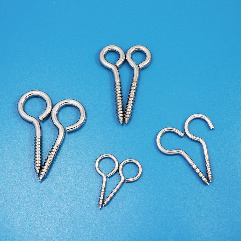Stainless steel sheep eye nail self-tapping screw lifting ring M3, M4, M5 open sheep horn nail buckle non-fading diy accessories details Picture