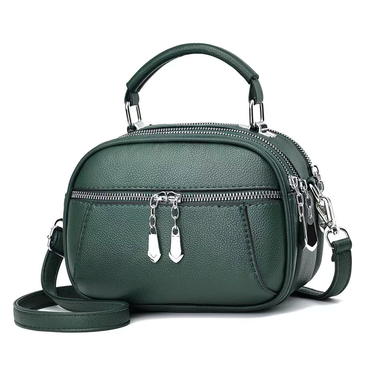 New handbags: mini round bag, fashionable shoulder bag, simple crossbody bag, cross-border casual ladies' bag, mom's bag Specification drawing
