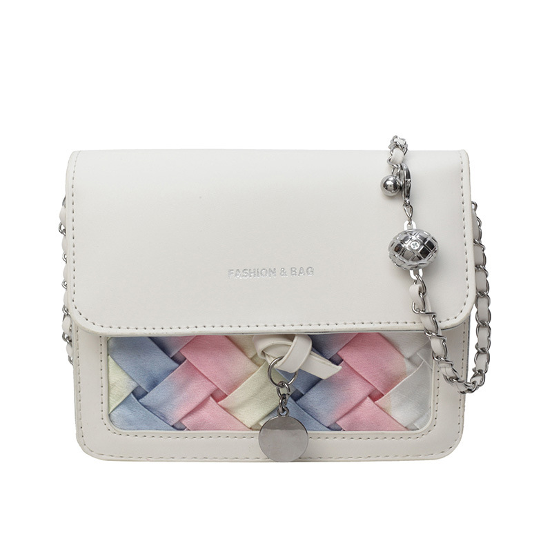 High-end quality chain small bag for women, 2024 new color contrast versatile single-shoulder bag, fashionable and casual crossbody small square bag Item Picture