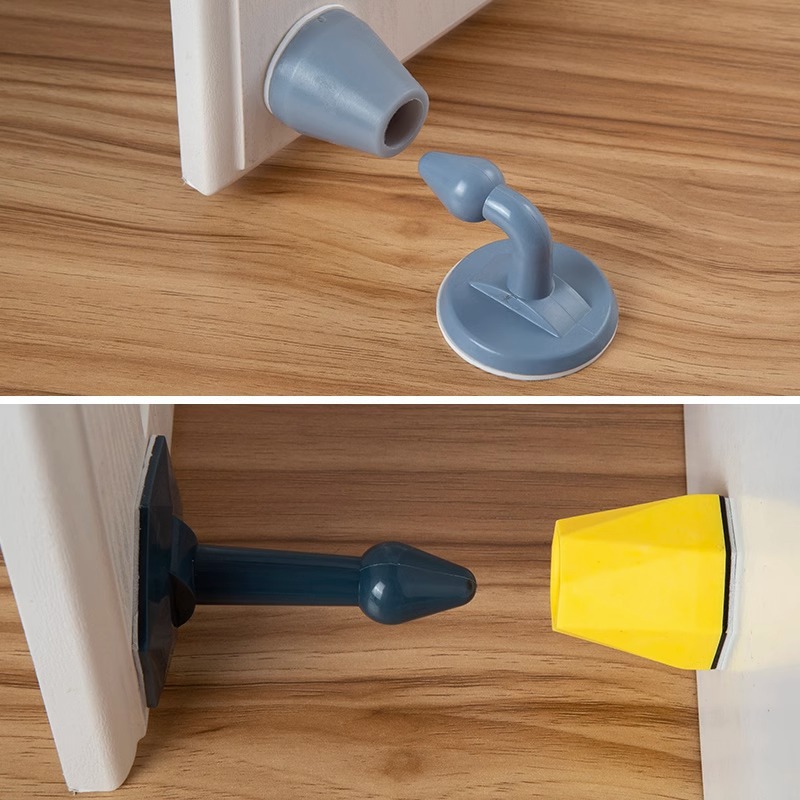 A new type of silicone door stopper for the fixator, such as the door suction stop, exhaust door card, anti-collision door, door suction, and non-drilling plug door Application Scenario