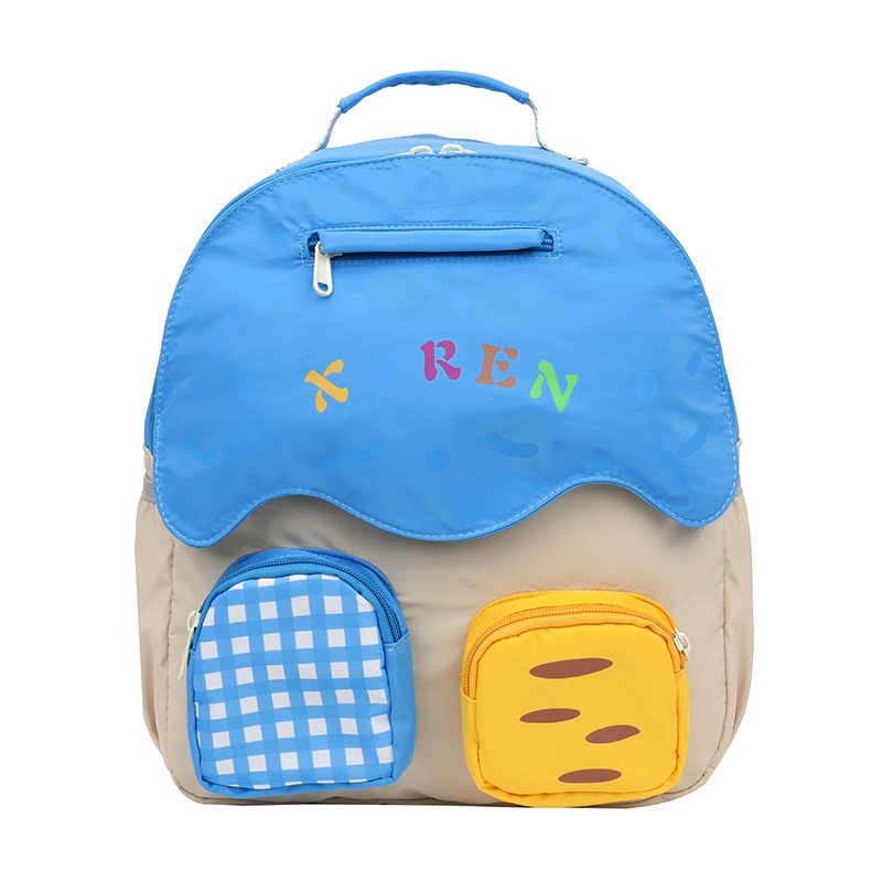 New children's backpacks, lightweight schoolbags for kindergarten babies, trendy color-blocking casual parent-child backpacks for boys and girls Item Picture