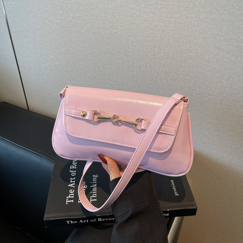 Fashionable and simple commuter crossbody bag, single-shoulder bag, versatile baguette bag for women, cross-border trend for women full figure
