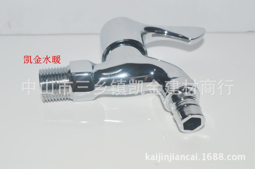All-copper washing machine faucet, medium-long washing machine faucet, water inlet pointed faucet, 4-inch pointed faucet Specification drawing