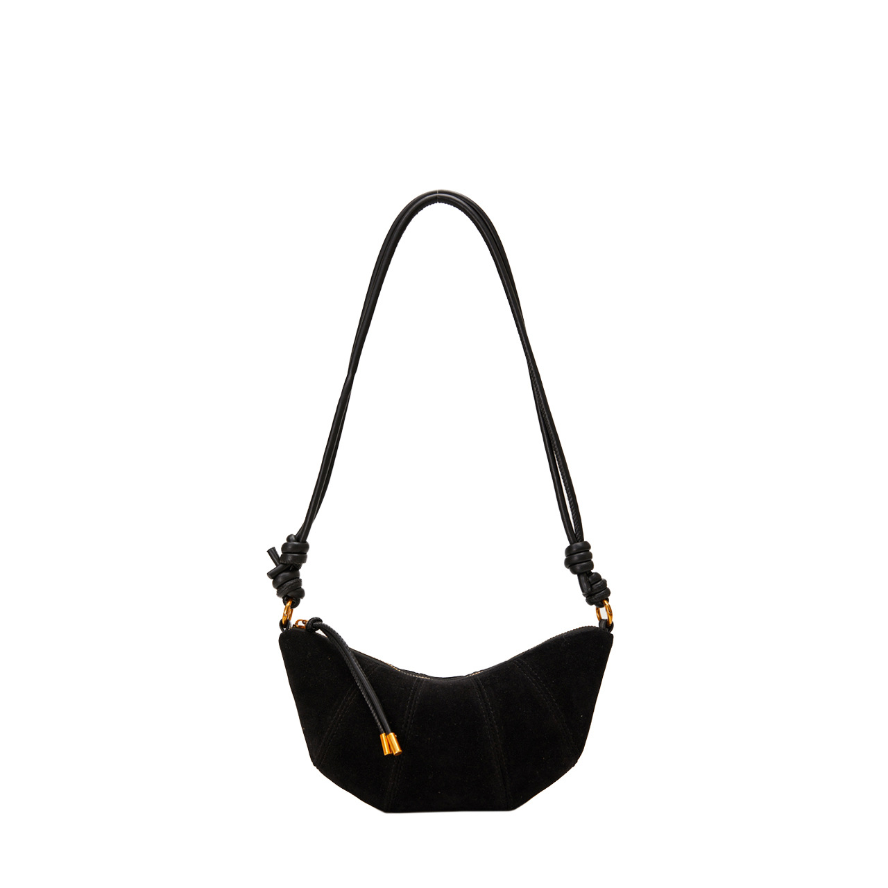 The retro Maillard women's 2024 new style matte single-shoulder crossbody bag with a unique and simple croissant Item Picture