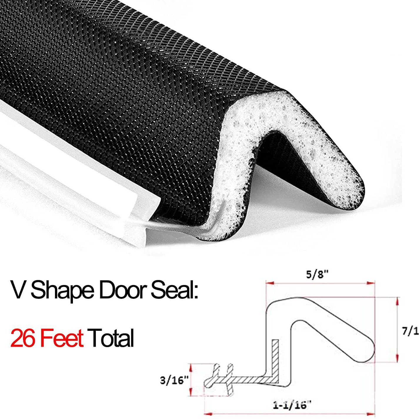 PU coated sealing strips for wooden doors, V-shaped slot sealing strips, and special rubber strips for wooden door gaps abroad full figure