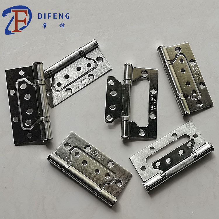 Wholesale stainless steel mother and child hinges, slot-free folding hinges, 4-inch central axis off-axis door silent hinges from the manufacturer Specification drawing
