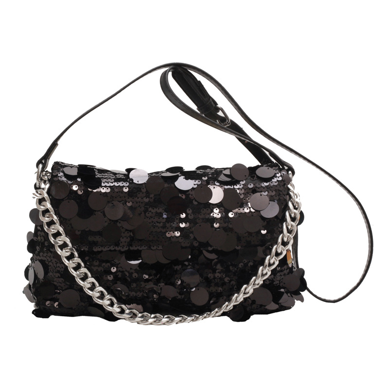 High-end texture shiny leather chain hand-held small bag for women, new fashionable and simple small square bag 2025, niche crossbody bag Item Picture