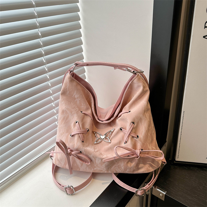 Tote Bag Women 2024 New large-capacity bow commuter backpack, fashionable, multi-functional and stylish single-shoulder bag details Picture