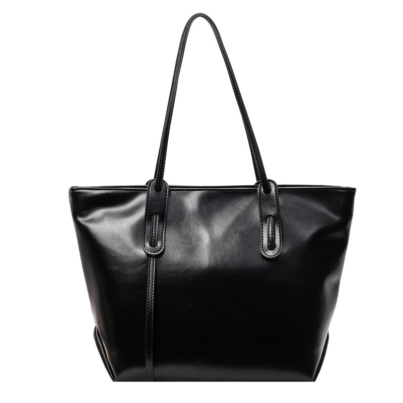 Simple and large-capacity female 2025 new spring/Summer college student class shoulder bag, casual commuting bag, tote bag Item Picture