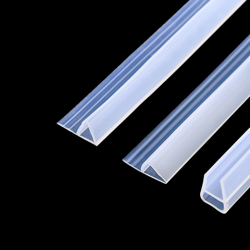 Frameless glass door sealing strips, H-shaped and U-shaped office balcony door windproof silicone sealing strips, bathroom waterproof rubber strips Item Picture
