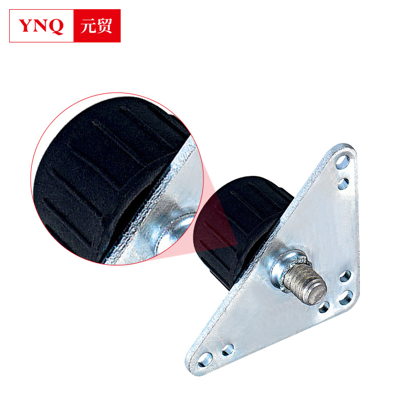 Factory direct supply production of hardware accessories, universal adjustable feet, triangular adjustable feet, plastic support feet wholesale Specification drawing