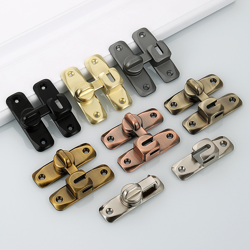 Solid zinc alloy lock for wooden doors, thickened anti-theft latch, entrance door, door lock without drilling, 90-degree anti-theft lock Application Scenario