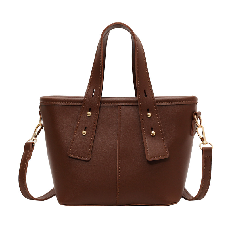 High-end retro Maillard handbag for women, 2024 new style, trendy and versatile single-shoulder crossbody bucket bag Item Picture