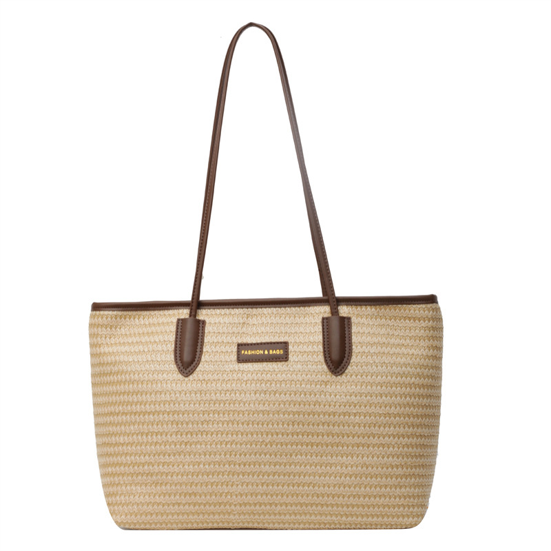 This year's popular tote bag is a high-capacity straw woven bag for women's commuting in 2024, which is fashionable, stylish and versatile Item Picture